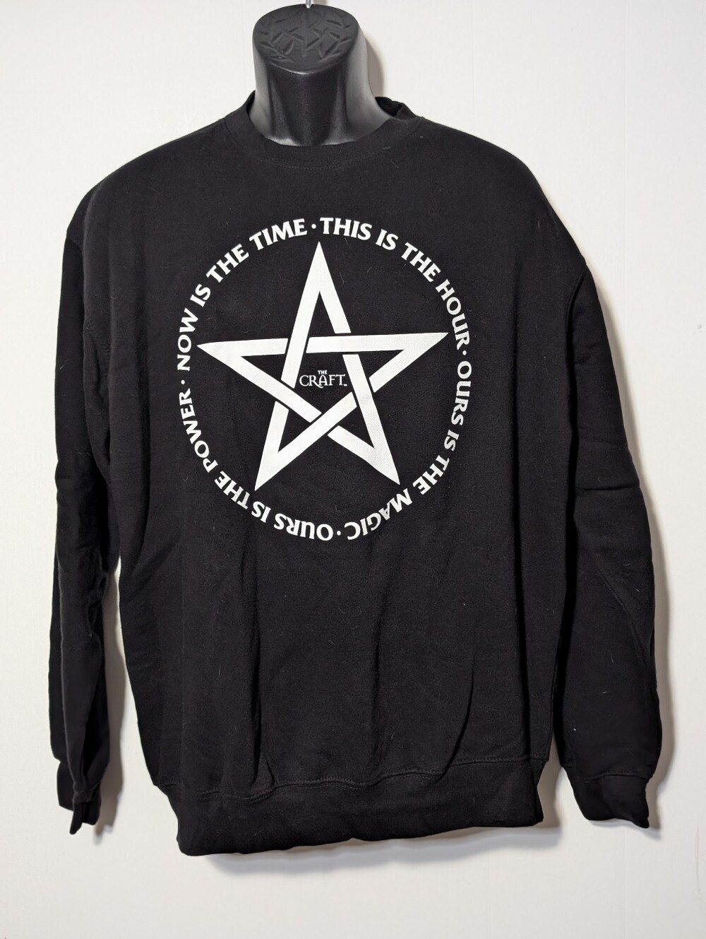 Vintage Style The Craft Movie Graphic Black Crewneck Sweatshirt Size Large